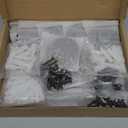 8-Inch Pipe Shelf Brackets for DIY Floating Shelves, Industrial Iron Pipe Bracket, Heavy Duty Metal Shelving Brackets, 6 Pack, Black