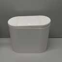 Yieach White 3.17 Gallon Slim Small Bathroom Trash Can with Lid,12L Plastic Thin Trashcans and Covered Wastebasket,Pet or Dog Proof Garbage Can for Bedroom,Rv,Dorm,Office and Lidded Bathroom Trashcan