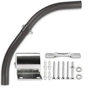 Ledmo Mounting Arm for LED Barn Light Adjustable Angle Sturdy Black Aluminum Extension Mounting Pole for Dusk to Dawm Outdoor Security Area Light Yard Lighting