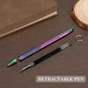SMOOTHERPRO Bolt Action Pen, Stainless Steel Ballpoint Pen with Black Ink Slim Design, Compatible with Pilot G2 Refills, Gray
