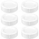 Travel and Storage Baby Bottle Caps for Dr. Browns Natural Flow Wide-Neck Bottles, Baby Bottle Lids Replacement with Sealing Gasket, Leak-Proof, BPA-Free, Pack of 6
