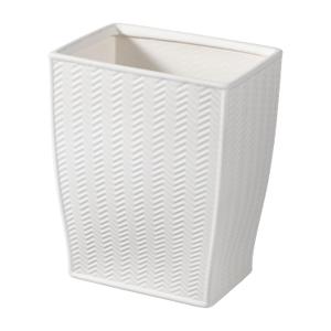 White Bathroom Trash Can, Stylish 1.32 Gallon/5 Liter Waste Basket for Living Decor, Bathroom, Office,Party,Room,Kitchen