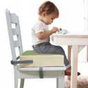 Eiury Toddler Booster Seat Dining Table Kitchen Chair, Waterproof Anti-Scratch PU Cushion, Non-Slip Bottom, Adjustable Buckle Straps, Easy Clean Portable Seat Cushion (Green)