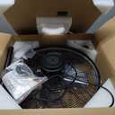 Outdoor Ceiling Fans with Lights, 20'' Gazebo Fan, Plug in Ceiling Fan for Patios, Pergola, Ceiling Fan with Remote Control, Hanging with Hook,Black
