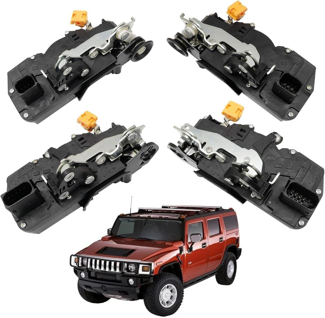 FZJDSD Door Lock Actuator Compatible with Hummer H2 2003-2007 Replace 15134807 15182168 15816393 15816390 15816391 15134816 15254040