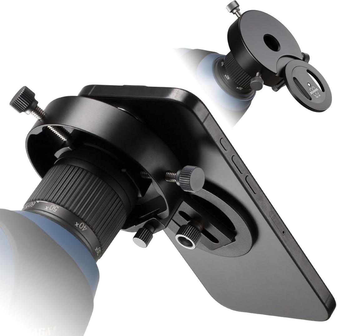 for Magsafe Digiscoping Adapter,Fits Telescope or Spotting Scope 2.5" Eyepiece Max,Magnetic Attachment for iPhone 12/13/14/15/16/17 Pro Max Magnetic Case