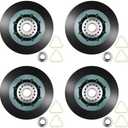 WPW10314173 W10314173 Dryer Drum Support Roller Kit Dryer Drum Rollers Replaces W10314171 8536973 8536974 AP6019303 PS11752609 Suitable for maytag kenmore whirlpool kitchenaid Dryers-4PCS