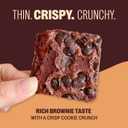 Brownie Brittle Original Chocolate Chip Thin and Crispy Sweet Snacks, Family Size (Pack of 6, 5 oz), Rich Gourmet Brownie Bites Dessert (EXP 03/19/27)