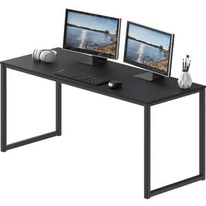 SHW Mission 55-Inch Home Office Computer Desk, Black