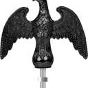 NQ Flag Pole Eagle Topper Ornament, Aluminum Alloy Eagle Finial for 20'/25'/30' Telescopic/Sectional FlagpoleBlack,7inch