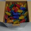 C9 Christmas Lights Outdoor, 82 FT 100 LED Connectable C9 String Lights with 8 Modes and Timer Extendable Xmas Tree Patio Roofline Garden Yard Holiday Party Indoor Outdoor Decoration, Multicolor