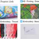 Findvoor Stamped Cross Stitch Kits for Beginners Full Range of Cross Stitching Embroidery Pattern for Adults, 11CT DIY Needlepoint Embroidery Starter Kits-Flying Eagle 17.7x17.7 inch