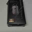 4K Thumb Action Camera,Mini Body Cam Hands Free Recording POV Worn Portable Camcorder for Bike Cycling, Pet,Travel,Work(32G-Card, Black)