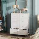WLIVE 8 Drawer White Dresser for Bedroom, Tall Chest of Drawers