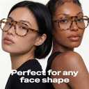 livho Retro Aviator Blue Light Blocking Glasses for Women Men with Soft Case, Trendy Rectangle Computer Eyeglasses