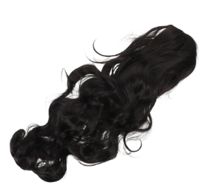 Long Wavy Black Wig for Women Heat Resistant Synthetic Cosplay Wig with Natural Middle Part Comfortable Handwoven Design for Halloween Parties and Daily Dress-up