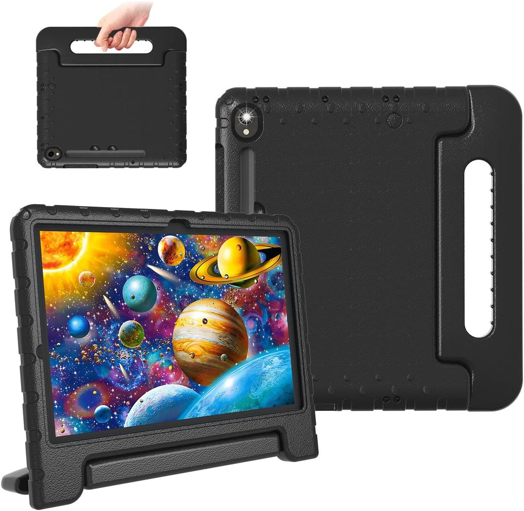 for Samsung Galaxy Tab S11/S10 Lite/S10 FE/S9/S9 FE Case with S Pen Holder, New Kids EVA Tablet Cover for S11 11"/S10 Lite/S10 FE 10.9" 2025, S9 11"/ S9 FE 10.9" 2023-Black
