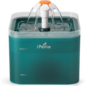 iPettie Neverland Cat Water Fountain with LED Light, 67oz/2.0L, Ultra Quiet Drinking Waterer, Automatic Filtered Water Dispenser, Water Purifier for Pets, Cyan