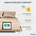 THREAD SPREAD 100% Egyptian Cotton King Size Sheets Set - Luxury 1500 Series Egyptian Cotton Sheets King Size (4 PC, Taupe), Silky Soft, Sateen Weave, Cooling & Breathable, 17" Deep Pocket Bed Set