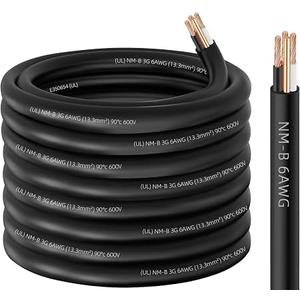 HT Cables E487898 Type NM-B 600v AWG 6 CU 3CDR With AWG 10 Ground S111