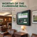 12x17in Black Soild Wood Golf Scorecard Golf Ball and Photo Frame, 12.6 x 17.4 x 2.6"