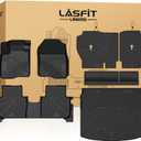 LASFIT Full Set Floor Mats for Honda CR-V 2026 2025 2024 2023 (Gasoline & Hybrid & e:FCEV), All Weather TPE Custom Fit Floor Liners 1st & 2nd Row & Seat Back Mat & Cargo Mat (Upper Position)