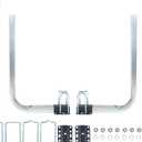 1 Pair of Boat Trailer Guide, Trailer Guide Ons Galvanized Steel for Boat, Fishing Boat, Sailboat Trailer, Silver and Black, L Shaped/T Shaped