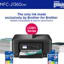 Brother Work Smart 1360 Wireless Color Inkjet All-in-One Printer with Automatic Duplex Printing and 1.8 Color Display | Includes Refresh Subscription Trial(1) (MFC-J1360DW) (Uses LC501 Series Inks)