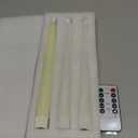 GenSwin Flameless Taper Candles with Remote Timer, Real Wax LED Flickering Candlesticks Battery Operated 3D Wick for Wedding, Party, Home (Ivory, 9.84", Set of 3)