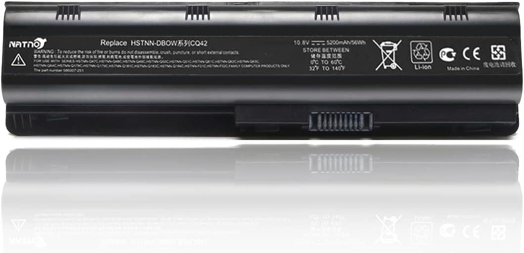 593553-001 593554-001 MU06 MU09 Extended Laptop Battery for HP Pavilion G6 G7 G62 G72 G4 / 2000 Notebook PC / DV6 DV7 DM4 / Compaq Presario CQ32 CQ42 CQ43 CQ56 CQ57 CQ62 CQ72[10.8V 5200mAh 6Cell]