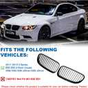 E92 Grille - Black Kidney Single slats Grill Compatible With 2010 2011 2012 2013 BMW E92 E93 LCI Coupe 320i 328i 335i,ABS Gloss Black Kidney Grill