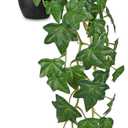 Fake English Ivy Plants in Pots Set of 2 – Realistic Artificial Ivy Greenery for Home Decor, Tabletop, Office, Shelf, Balcony or Bathroom – Lifelike Faux Hanging Vines, No Maintenance Required