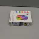 memzuoix 2.4G Wireless Mouse with Customizable Cover & 9-Color LED - Rechargeable Ergonomic, 1200 DPI, 5 Buttons, USB Receiver for PC/Mac - White