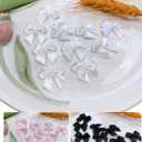 50 Pcs Pink Bows, Mini Satin Ribbon Bow, Tiny Craft Bows for DIY, Cheer Pins, Wedding & Gift Box Decor (Pink)