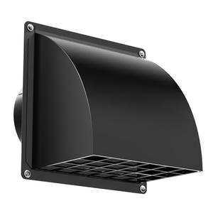 Amazon.com: 5 Inch Dryer Wall Vent Cover, HG Power Metal Wall Vent Cap Outside with Removable Screen & Cushioned Non-Return Flap for Home Wall, Air Condition, Range Hoods, Kitchen (Black) : Appliances