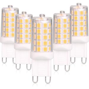 BAOMING G9 LED Bulb Dimmable 4W, 40 Watt T4 G9 Halogen Equivalent, 2700K Soft Warm White, 120V No-Flicker, Chandelier Lighting 450LM (5 Pack)