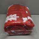 Bedsure Fluffy Christmas Comforter Set Twin - Christmas Bedding with White Snowflake, Warm Fleece Bed Sets for Winter, 2 Pieces, 1 Soft Plush Shaggy Comforter with 1 Pillowcase