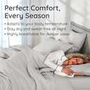 Bambaw 100% Viscose Derived from Bamboo Duvet Cover Queen Size  3 Pieces Cooling Duvet Cover Queen Size Set, Super Soft Duvet Cover Queen, Breathable Duvet Cover, No Comforter (Moonlight Gray)