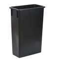 Plexon 23 Gallon Slim Trash Can - 30" H x 20" L x 11" W - Commercial Black Rectangular Garbage Can, Waste Bin for Home/Kitchen/Cabinet