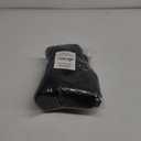 DII Crochet Collection Reversible Bath Mat, Small Oval, 17x24, Black