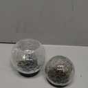 2-Pack Garden Solar Lights Outdoor, Cracked Glass Ball Light Waterproof, Decorative Solar Globe Lights Warm White for Yard Pathway Patio Lawn