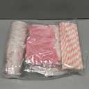 250 Pcs Pink Paper Plates and Napkins - 50 Guest Light Pink Party Supplies Include Scalloped Plates Cups Plastic Spoons Forks Knives for Baby Shower Birthday Party