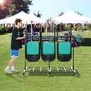 Folding Chair Cart with Wheels, 500 LBS Heavy Duty Chair Storage Rack Dolly for 42 Chairs or 12 Tables, Lockable Rolling Cart for Weddings, Church, Events, Garage