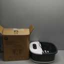 Foot Spa Bath Massager with Heat Bubbles and Vibration Massage and Jets, 16 OZ Calming Lavender Foot Soak Epsom Salt, Foot Soaker with Red Light, 22 Massage Rollers, Adjustable Temp - Black