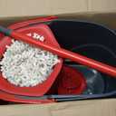 O-Cedar EasyWring Microfiber Spin Mop & Bucket Floor Cleaning System + 2 Extra Refills, Red/Gray