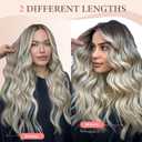 Fliace Clip in Hair Extensions, 6 PCS Natural & Soft Hair & Blends Well Hair Extensions, Lonng Wavy Hairpieces(20inch, 6pcs,Dark White)