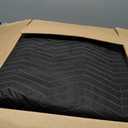 Reinforced Tear-Resistant Moving Blankets, 72" x 80", Black, 6-Pack