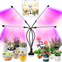 Grow Light for Indoor Plants - Upgraded Version 80 LED Lamps with Full Spectrum & Red Blue Spectrum, 3/9/12H Timer, 10 Dimmable Level, Adjustable Gooseneck,3 Switch Modes