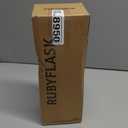 RUBYFLASK 32oz Insulated Water Bottle with Straw, Stainless Steel Metal Vacuum Water Flask, Large Thermal Water bottle with Leakproof 3 Lids for Travel, Camping, Gym Sports Red