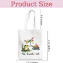 Sarcastic Humor Dragonfly Turtle Frog Funny Gifts for Women Canvas Tote Bag Grocery Bags for Shopping Birthday